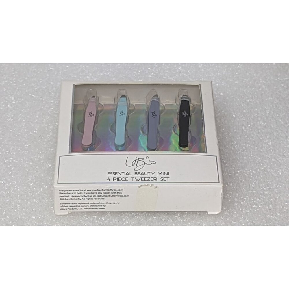 Urban Butterfly Essential Beauty Mini 4 Piece Tweezer Set